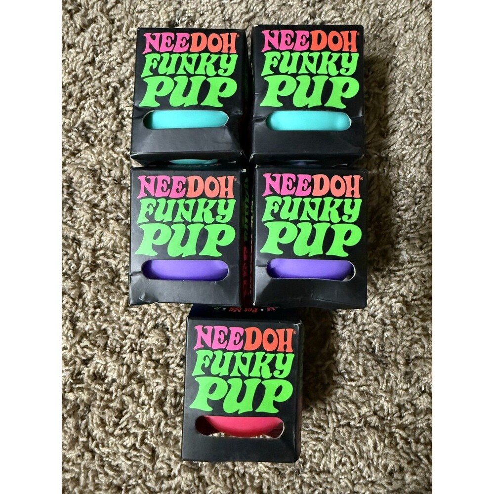 [5PC] Schylling - NeeDoh Funky Pup NEW Authentic **Read Description/See Photos**